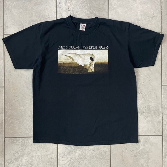 Vintage Y2K Neil Young Prairie Wind Tour Concert Shirt Size XL - Picture 1 of 5